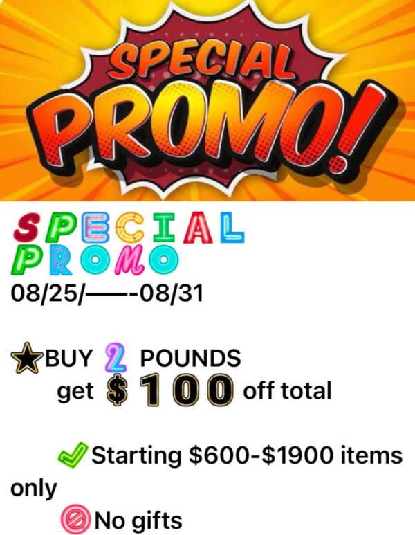 *SPECIAL PROMO* 8/25-8/31