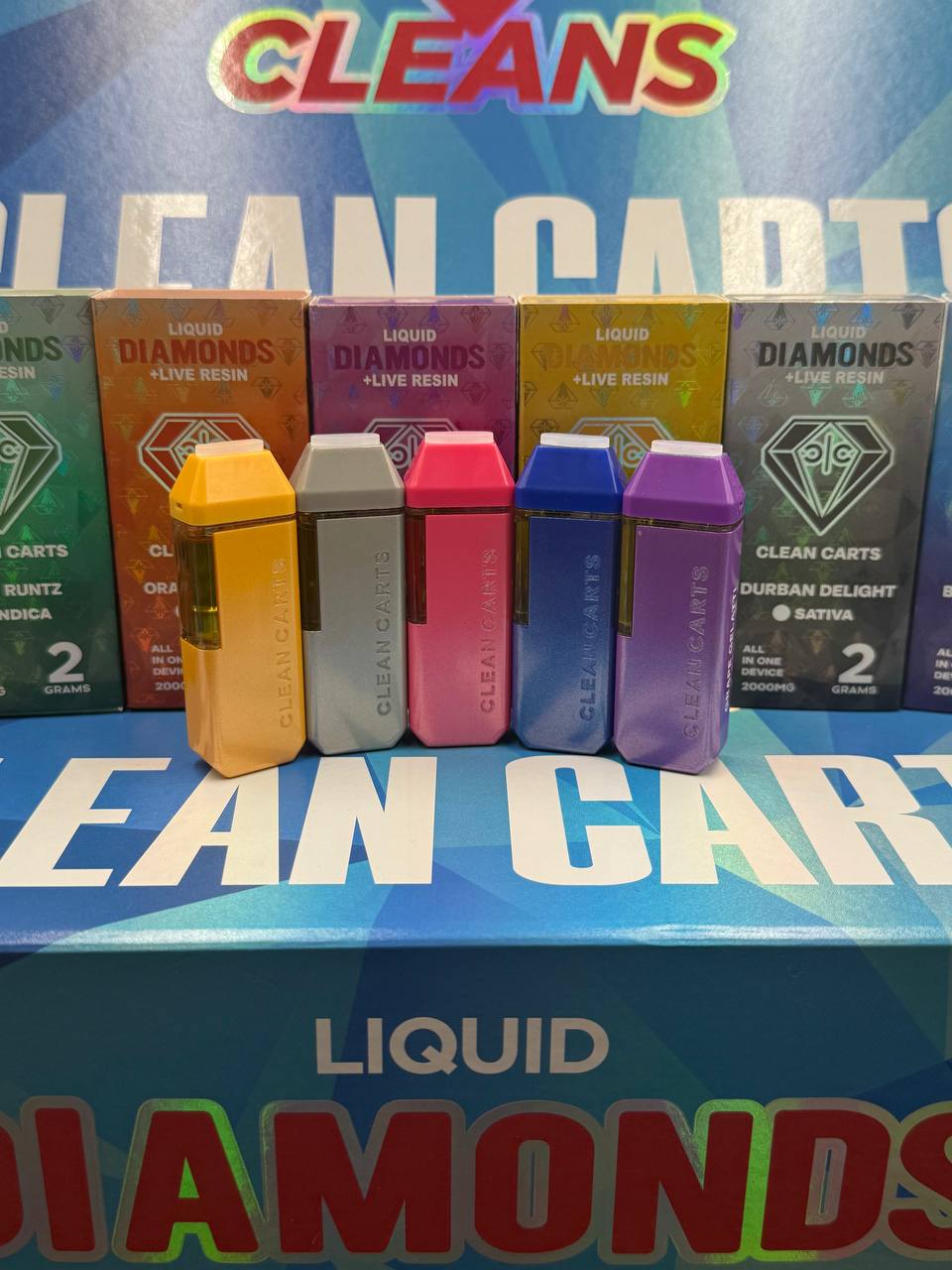 •$975 #D80E – Clean Carts Liquid Diamonds (1box -100/P)2g